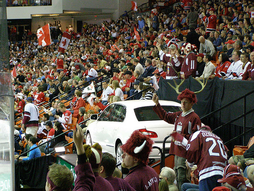 Latvians May Wear Moose Antler's On Their Heads When Attending Hockey Games, 